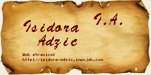 Isidora Adžić vizit kartica